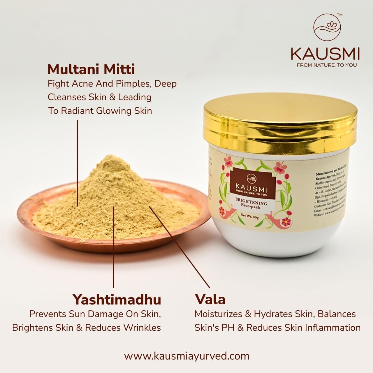 Ayurvedic Face Pack for Brightening Skin from Kausmi Ayurved